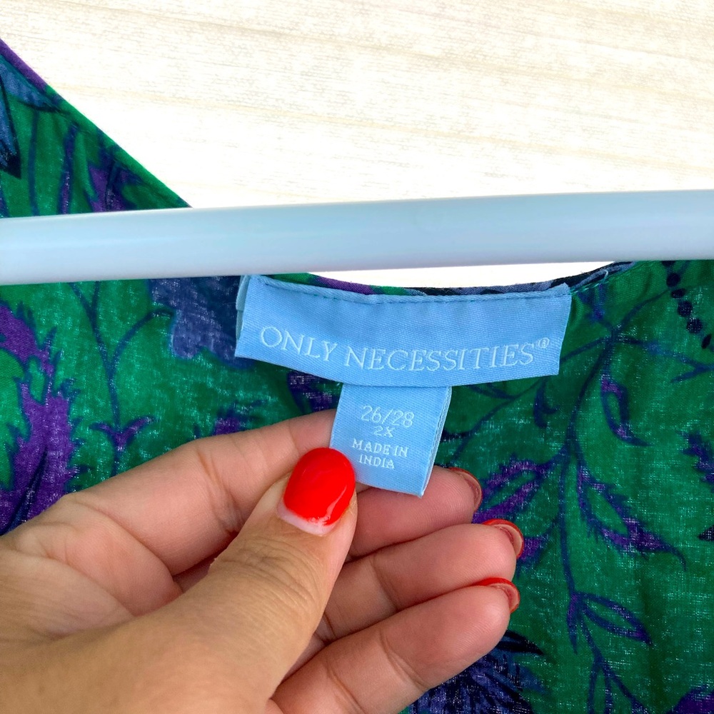 Only Necessities Teal and Violet Dress